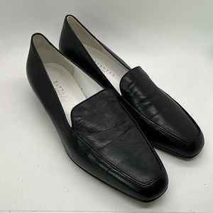 Battaglia Elegant Black Leather Loafers Shoes **Size 39/US Size 8.5** 🌺🌺